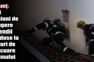 Neamţ: Trei misiuni de stingere incendii produse la coşuri de evacuare a fumului