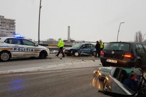 Accident pe podul de la Narcisa