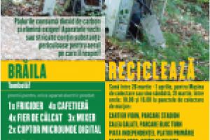 Primaria Municipiului Braila organizeaza in perioada 26 martie-1 aprilie 2018 o noua actiune de colectare a deseurilor electrice si electronice ( DEEE ) de la cetateni