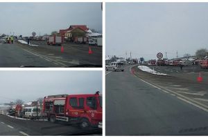 FOTO/VIDEO: EXERCIȚIU ISU în comuna Șibot, pe E82. În scenariu: gestionarea unei situaţii de urgenţă generată de producerea unui accident care impune declanşarea Planului Roşu la nivel judeţean