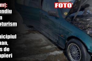 Incendiu la un autoturism în municipiul Roman, stins de pompieri