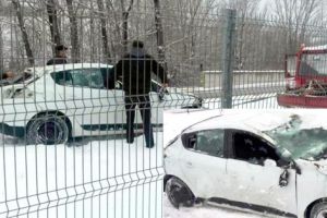 Şoferii au dat de belea cu zăpada şi… neatenţia