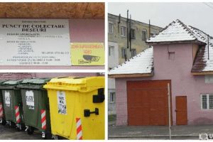 FOTO: Punct de colectare selectivă a deşeurilor amenajat de Primăria oraşului Cugir