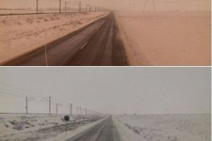 DRDP Constanta. Praf saharian, ploaie inghetata, accidente si ninsoare din abundenta pe drumurile si autostrazile arondate