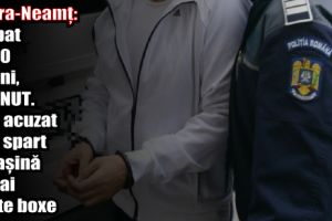 Piatra-Neamţ: Bărbat de 40 de ani, reţinut. Este acuzat că a spart o maşină şi mai multe boxe