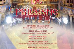Turneu de pricesne ”pentru suflet” în Postul Sfintelor Paşti, în Alba: Primul concert, duminică, la Sântimbru