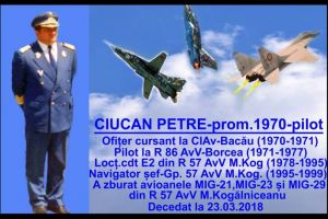 Doliu in Aviatia Romana. Comandor (Rtr) Petre Ciucan s-a stins din viata. Va fi inmormantat la Constanta 