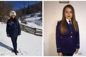 Foto: Tinere poliţiste din Munţii Apuseni, care schimbă uniforma militară cu costumul popular în timpul liber şi promovează în lume folclorul moţesc