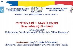 Centenarul Marii Uniri. Basarabia 1918 – 2018