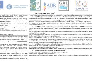 Asociaţia Grup de Acţiune Locală „Valea Dunării Sudolt”: Comunicat de presă – Apel de Selecţie