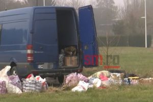 FOTO. Furgonetă din Satu Mare, prinsă in Belgia. Poliţiştii au distrus 800 kg de carne
