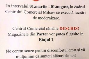 Parterul de la magazinul Milcov s-a mutat la etaj