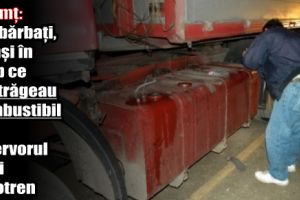 Neamţ: Doi bărbaţi, prinşi în timp ce sustrăgeau combustibil din rezervorul unui autotren