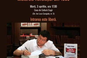 3 aprilie: Jurnalistul Grigore Cartianu îşi va lansa cărţile şi la Cugir. Va dialoga cu cititorii şi va vorbi despre “Crimele Revoluţiei Române”