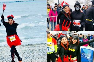 Carmina Capitanu a facut senzatie:   La Maratonul Nisipului a alergat si o diavolita“. A avut numarul de concurs 666! (galerie foto)
