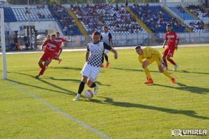 FOTO, Gaz Metan Mediaş II – Unirea Alba Iulia 0-0 la pauză, în runda intermediară a eşalonului terţ