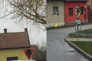 PERICOL pentru CIRCULAȚIA rutieră, pe o stradă din Arad : Acte de VANDALISM