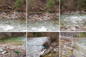 ȘTIREA TA: Alte imagini ale ruşinii, pe râul Arieş din Munţii Apuseni: Maldărele de gunoaie plutesc spre civilizaţie