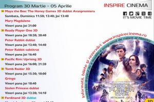 PROGRAM Inspire Cinema Alba Iulia. Ce filme vor rula în perioada 30 martie – 5 aprilie 2018
