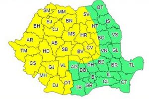 Cod galben de ploi, vânt şi vreme rece în Bistriţa-Năsăud!