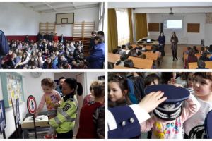 FOTO: Poliţiştii din Alba, alături de copii, în cadrul programului „Școala Altfel”. Sfaturi pentru perioada vacanţei de primăvară