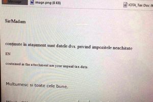 ANAF avertizează: nu furnizaţi date personale solicitate pe e-mail!