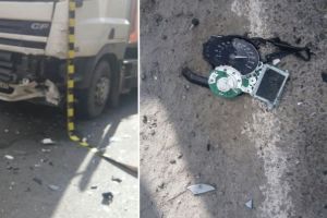Motociclist mort pe Valea Oltului, după ce a intrat sub un tir. Acul vitezometrului s-a oprit la 200 km/h