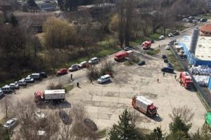 Intervenţie în caz de cutremur, la Uzina de Materiale Fotosensibile din Târgu-Mureş