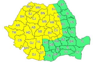 Avertizare meteo: Cod galben de vânt şi ploi în mare parte de ţară, inclusiv în judeţul Bihor