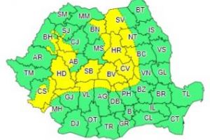 Cod galben de vant puternic, în mai multe judeţe din ţară. Clujul este afectat