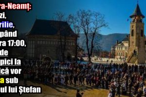 Piatra-Neamţ: Astăzi, 2 aprilie, începând cu ora 17:00, 500 de olimpici la muzică vor cânta sub Turnul lui Ștefan