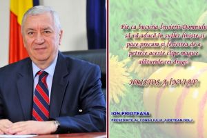 Ion Prioteasa – preşedinte CJ Dolj: Fie ca lumina Învierii Domnului să vă aducă în suflet linişte şi pace!