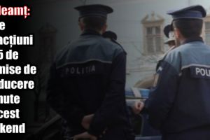 IPJ Neamţ: 70 de infracţiuni şi 35 de permise de conducere reţinute în acest weekend