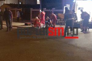 FOTO&VIDEO. Accident la Botiz. Pieton luat pe capotă, lângă o trecere!