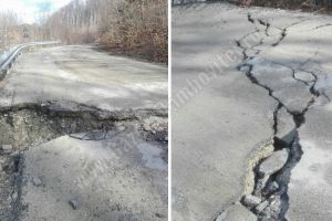 O alunecare de teren a rupt DJ 714 Glod – Sanatoriul Moroieni! Drumul a fost reabilitat anul trecut