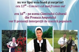 În a doua zi de Paşte, la Presaca Ampoiului, a XIII-a ediţie a sărbătorii “Tradiţii Presecane”