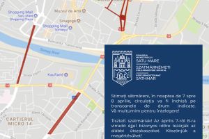 Restricţii de circulaţie, în Noaptea de Înviere, în Satu Mare. Ce străzi vor fi închise