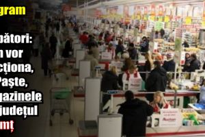 Program de sărbători: Cum vor funcţiona, de Paşte, supermarket-urile din Neamţ