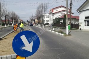 GĂEȘTI: Drumul naţional, îngustat la solicitarea unui supermarket