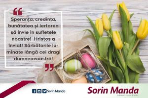Sorin Manda – administrator public: Sărbători luminate lângă cei dragi dumneavoastră!