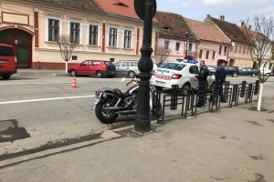 FOTO Motociclist lovit la trecerea de pietoni la Cisnădie