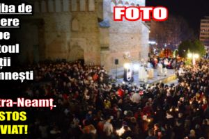 Slujba de Înviere de pe Platoul Curţii Domneşti din Piatra-Neamţ. HRISTOS A ÎNVIAT!