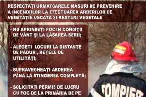 ISU atrage atenţia: Incendiile de vegetaţie, un pericol pentru comunităţile bistriţene