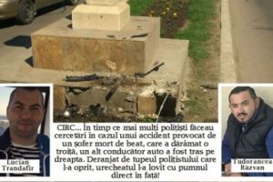 Poliţist bătut de un şofer beat