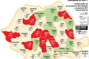 Harta salariilor din România. Satu Mare, peste vecinii din regiune. Câţi bani câştigă sătmărenii