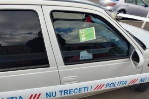 FOTO: Maşină furată de un minor de 17 ani dintr-o comună din Hunedoara, găsită în Alba, la Șibot