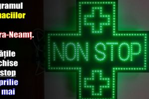 Programul farmaciilor din Piatra-Neamţ. Vezi unităţile deschise non stop – 10 aprilie – 25 mai