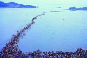 Fenomen unic  în lume, asemănător cu minunea lui Moise. Există un loc unde marea se desparte în două. Video!