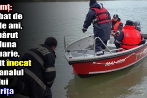 Neamţ: Bărbat de 39 de ani, dispărut din luna ianuarie, găsit înecat în canalul râului Bistriţa