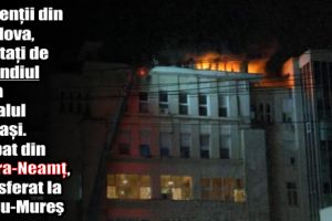 Pacienţi din toată Moldova, afectaţi de incendiul de la Spitalul din Iaşi. Bărbat din Piatra-Neamţ, transferat la Târgu-Mureş